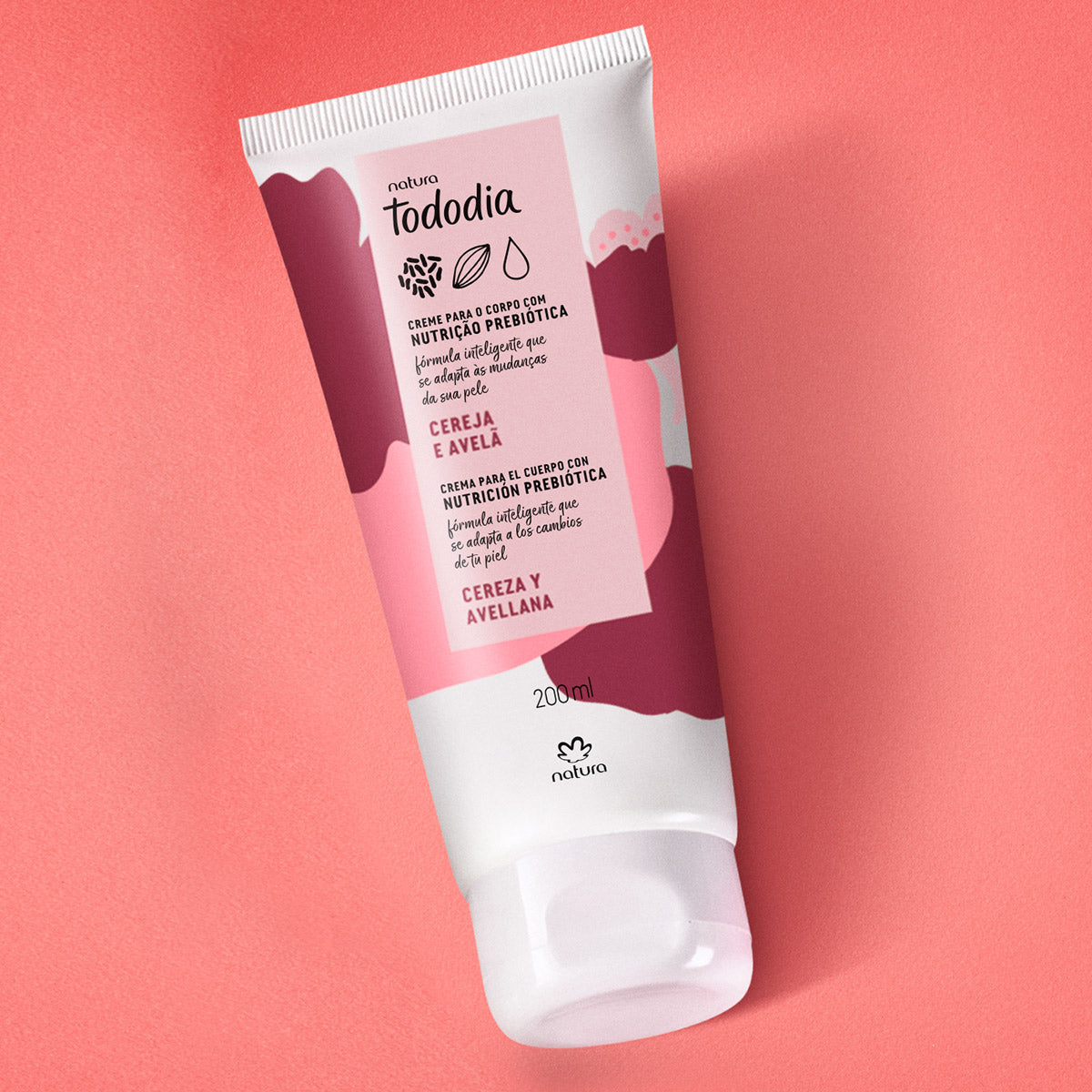 Tododia Cherry and Hazelnut Nourishing Body Deodorant Cream 200ml