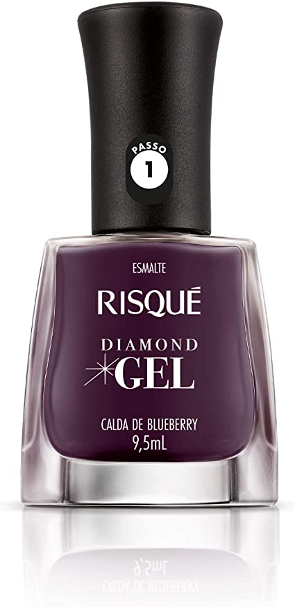 ESMALTE RISQUÉ DIAMOND GEL CALDA DE BLUEBERRY Esmalte Cremoso 9,5ml