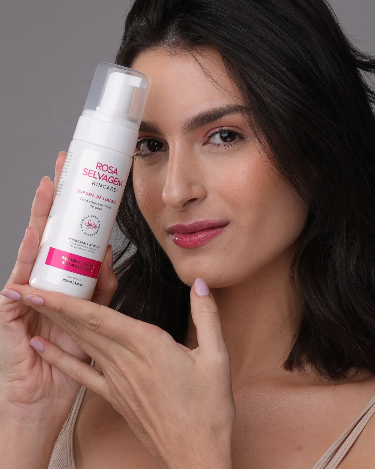 ESPUMA DE LIMPEZA ANTIOLEOSIDADE E ANTIACNE,ROSA SELVAGEM