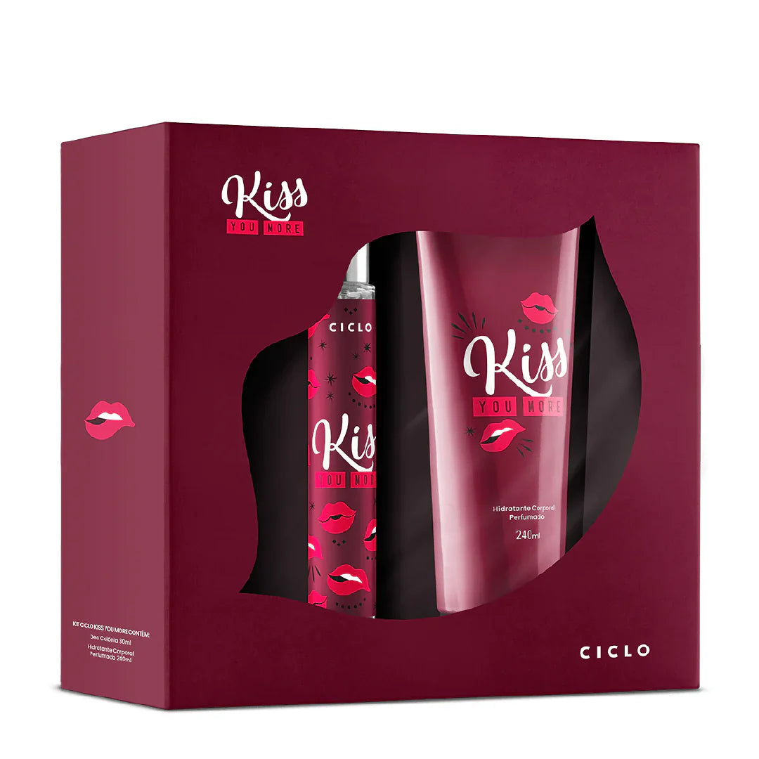 Estojo Kiss You More Deo Colônia 30ml + Loção Hidratante 240ml