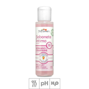 Sabonete Íntimo Hot Flowers  Morango Com Champagne - 35ml