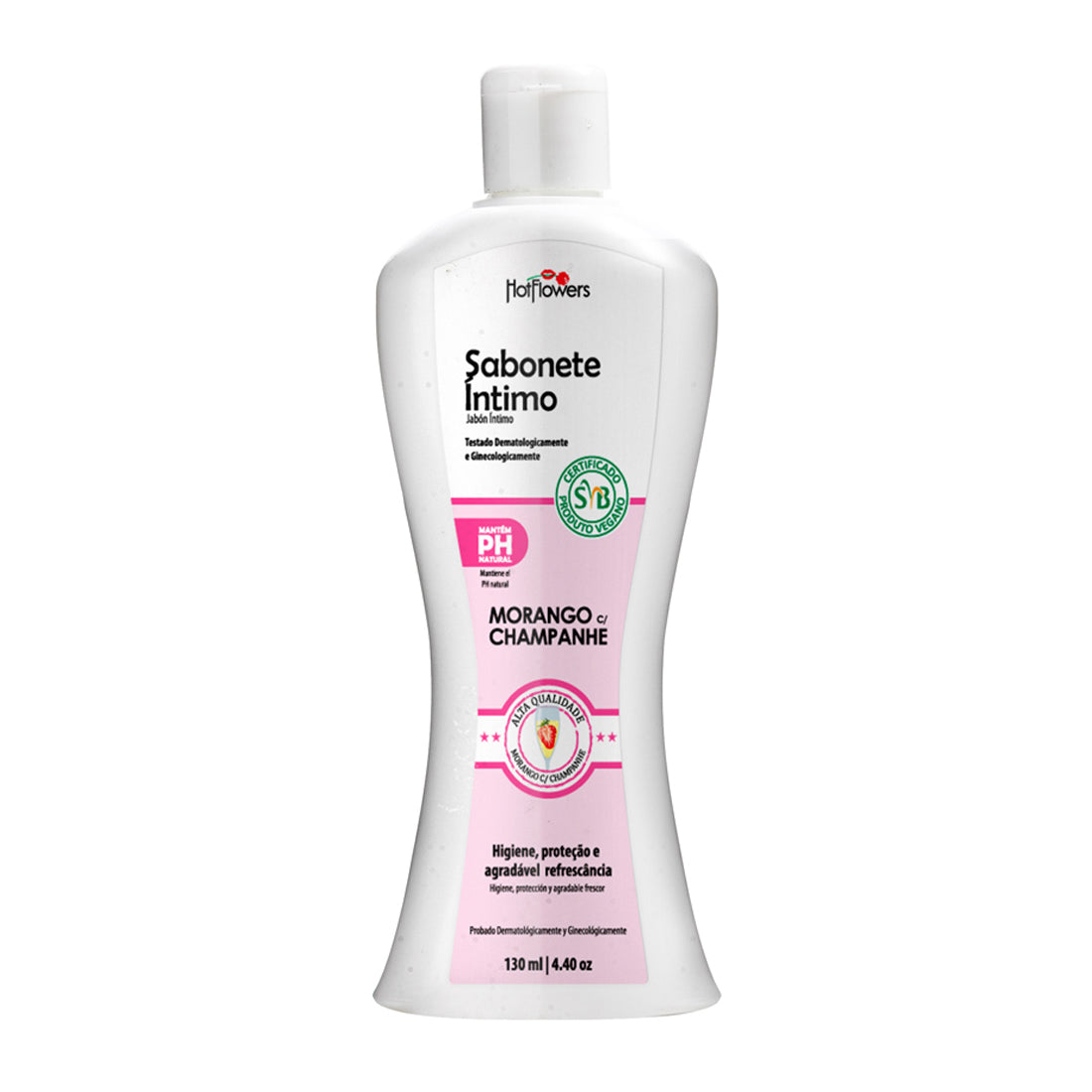 Sabonete Intimo Morango Com Champanhe Hot Flowers - 130ml