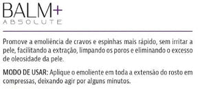 Facial Emollient for Blackheads and Pimples Brussels Cosmetics Balm+ Absolute 100g