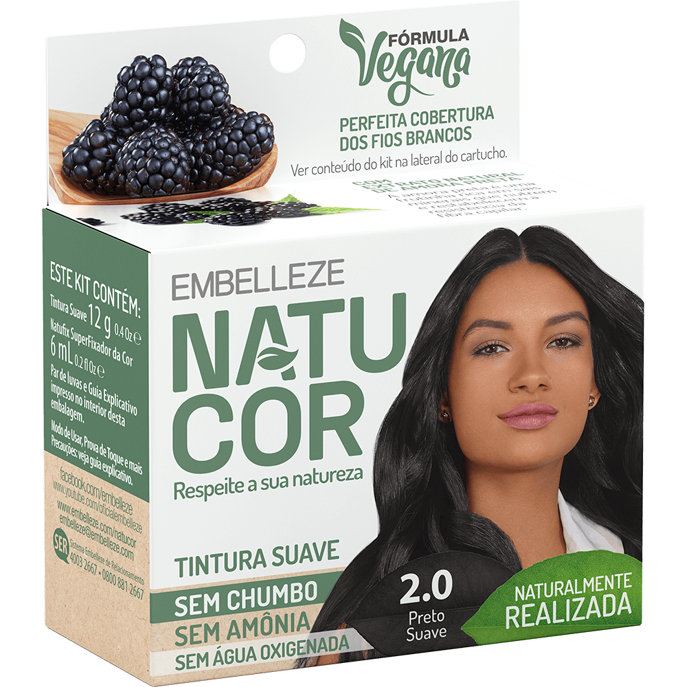 Tintura em Pó Natucor 2.0 - Preto Suave