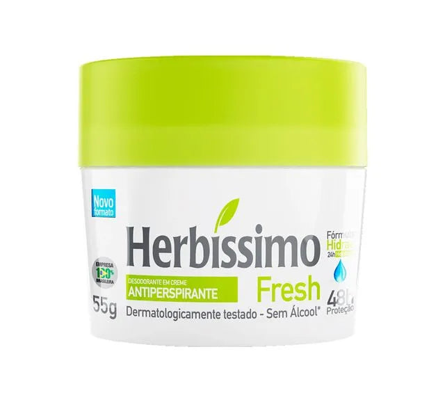 Desodorante Herbíssimo Feminino Creme Fresh - 55g