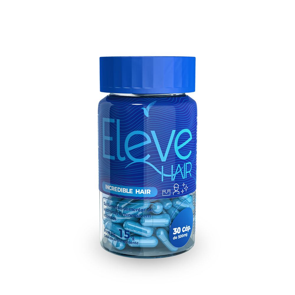 ELEVE HAIR MEN: COMBATE A CALVÍCIE - 30 DIAS - 30 CÁPSULAS