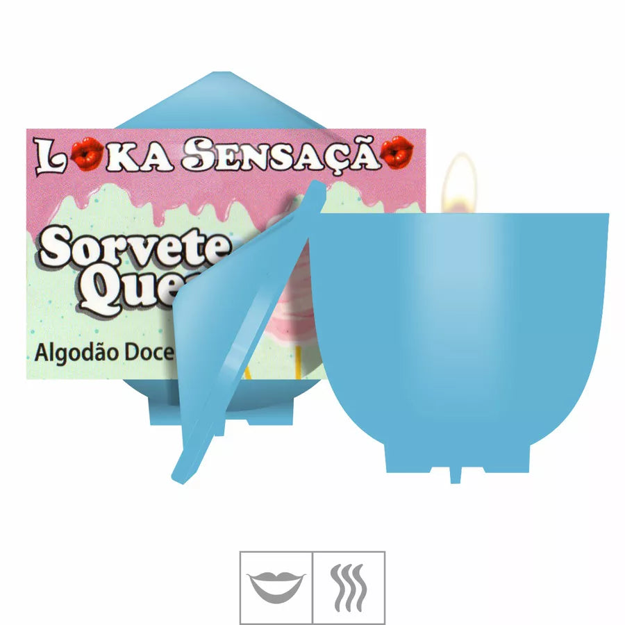 Vela Beijável Sorvete Quente 30g - Algodão Doce