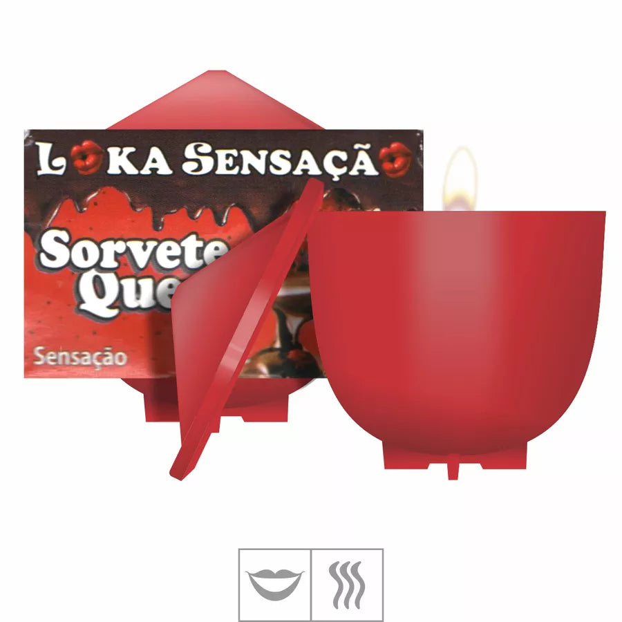 VELA BEIJÁVEL SORVETE QUENTE 30G - SENSAÇÃO