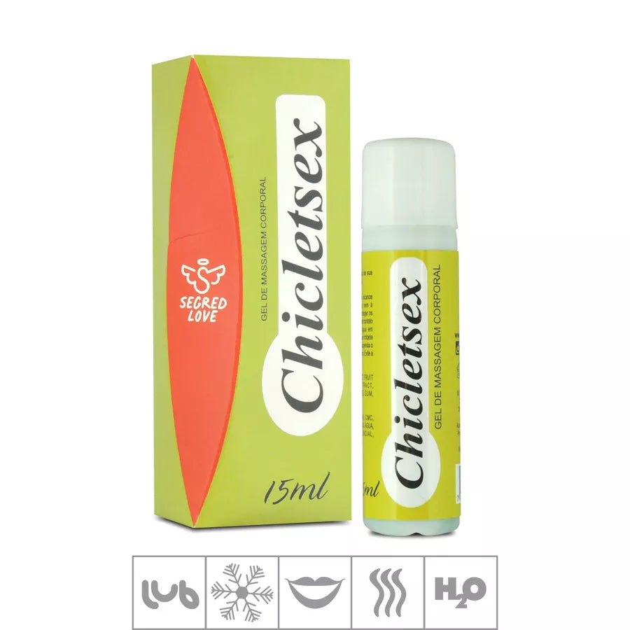LUBRIFICANTE BEIJÁVEL CHICLETSEX 15ML (ST553) - MENTA