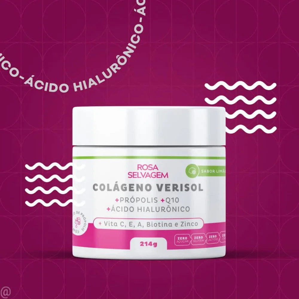 Rosa Selvagem Colágeno Verisol Sabor Limão - 214g
