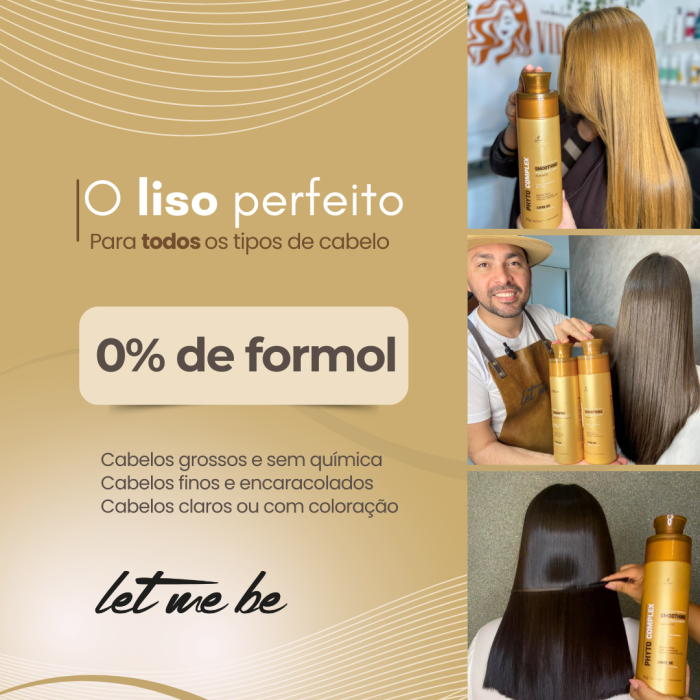 KIT Escova Progressiva Phyto Complex + Shampoo Preparatório Phyto Detox - 1L