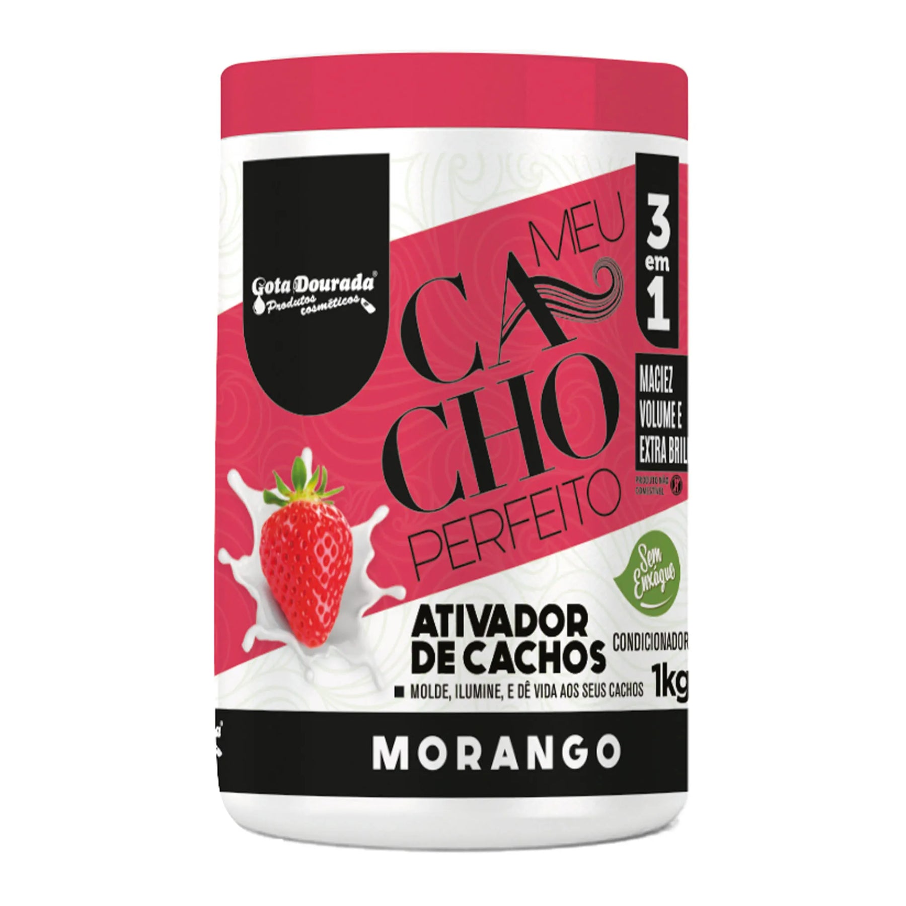 Ativador de Cachos Meu Cacho Perfeito Morango - 1 Kg