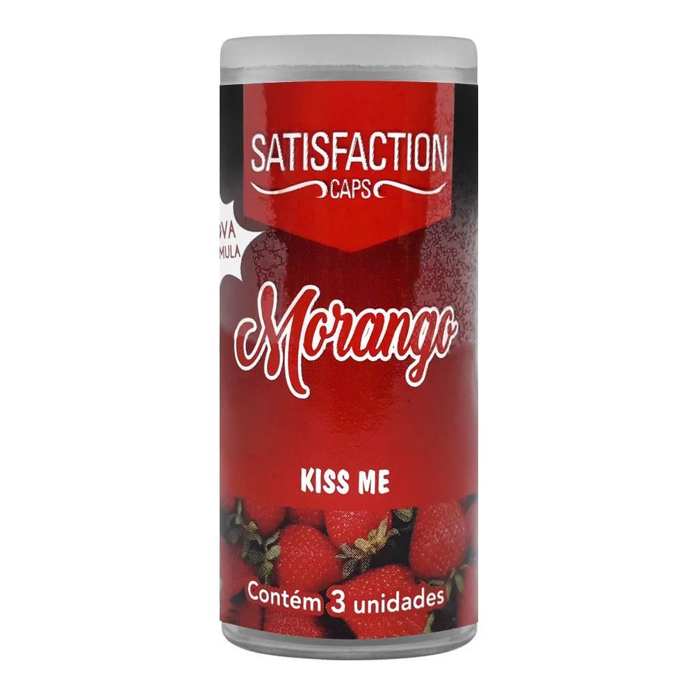 Bolinha Beijável Kiss Me Morango Satisfaction (ST435) - 3un