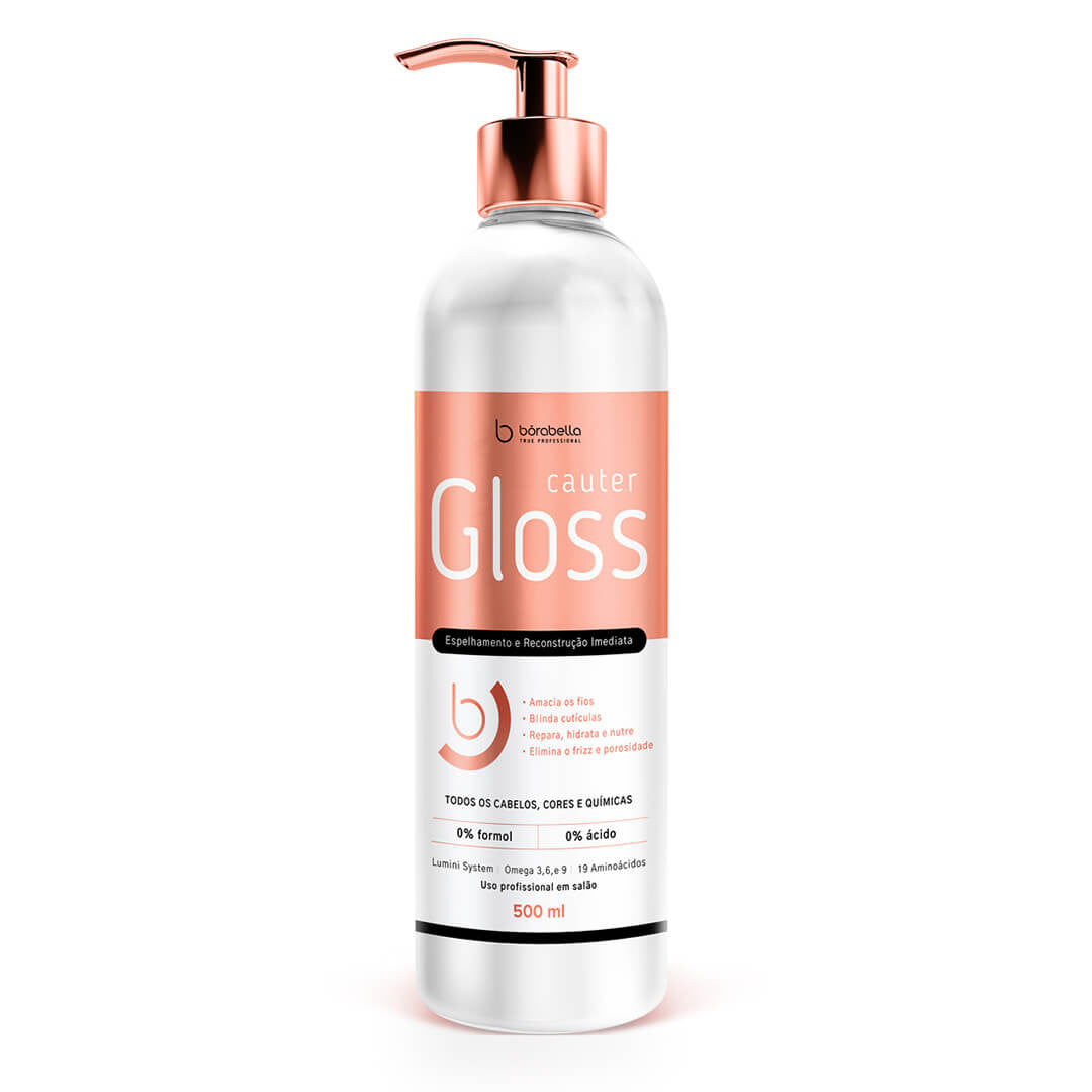 Borabella Cauter Gloss Espelhamento e Blindagem Cuticular - 500ml