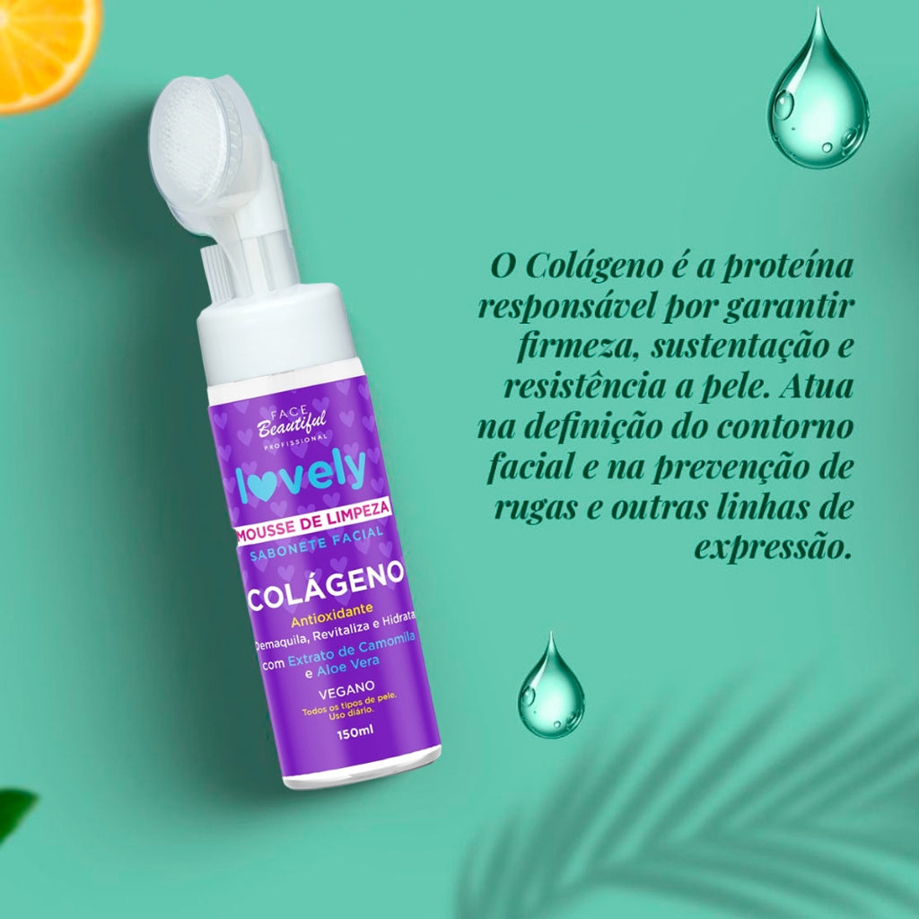 Mousse de Limpeza Sabonete Facial Colágeno Lovely - 150ml