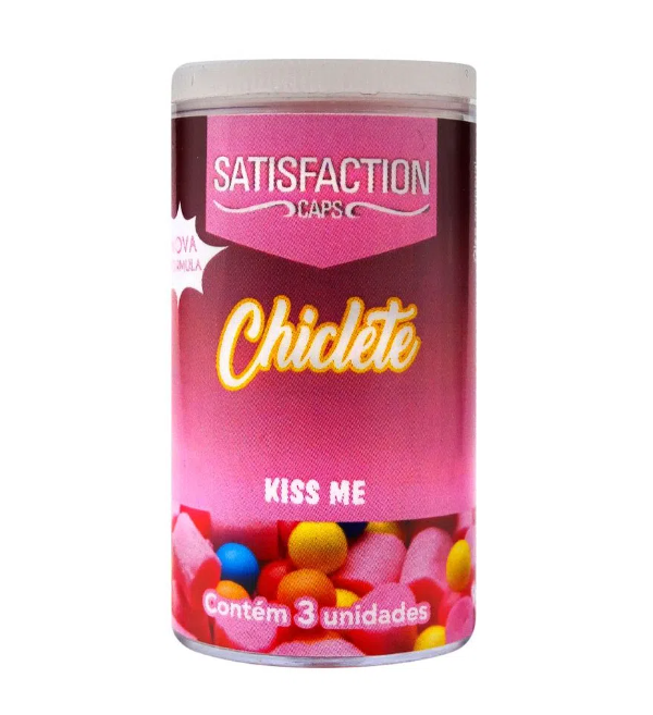 KISS ME ÓLEO BEIJÁVEL COM 3 UNIDADES SATISFACTION CAPS