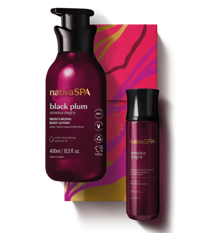 Kit Nativa Spa Ameixa Negra Moisturizer Ameixa Negra 400ml + Body Splash Ameixa Negra 200ml