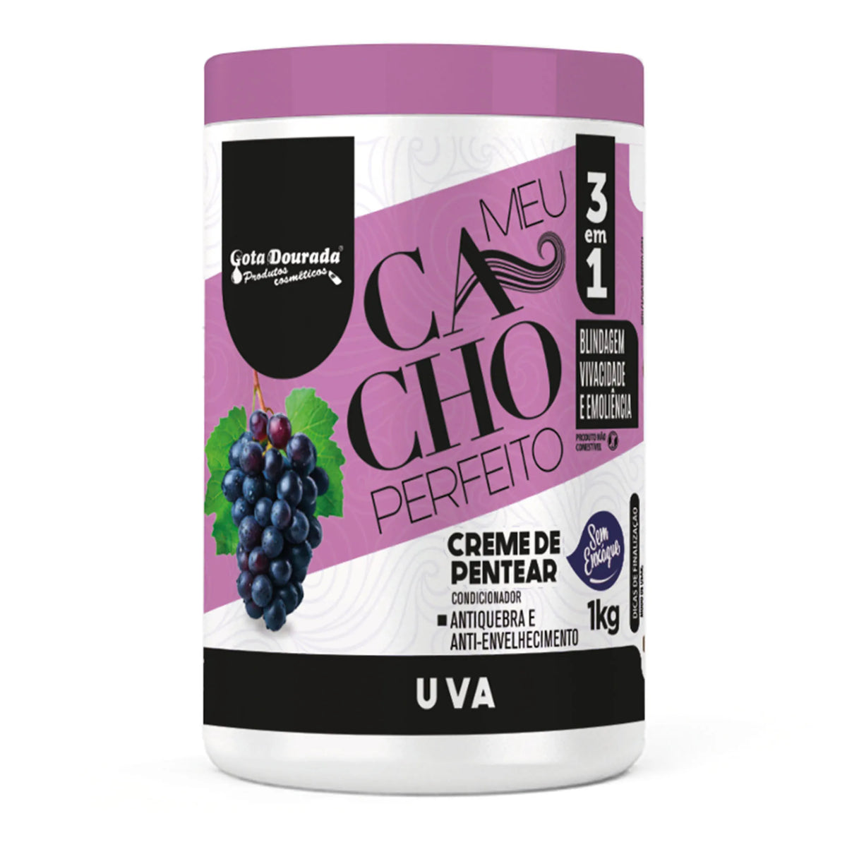 Creme de Pentear Meu Cacho Perfeito Uva - 1 Kg