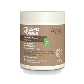 Apse Crespo Power 500g Nourishing Combing Cream - No Poo / Low Poo - Conditioning Action