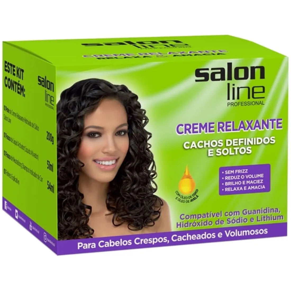 Creme Relaxante Cachos Definidos E Soltos Salon Line - 200g