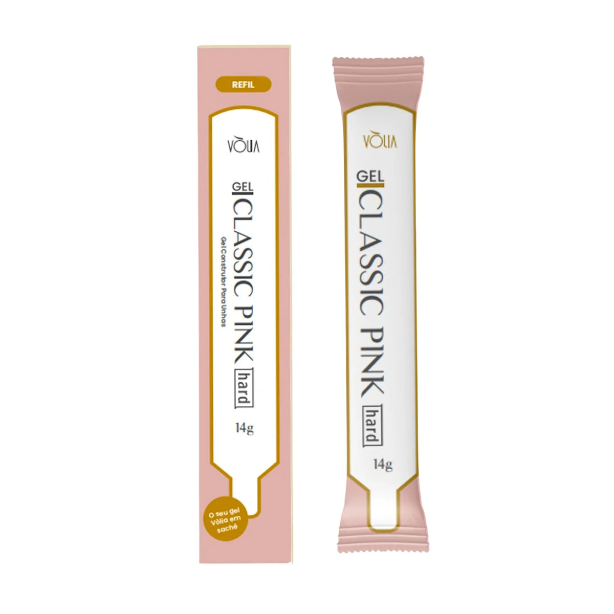 Gel Classic Pink Hard Sache Refil Vòlia - 14g