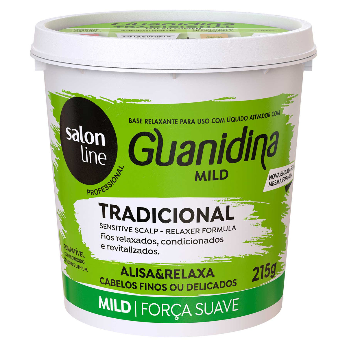 Guanidina Tradicional Mild Alisa e Relaxa Salon Line 215gr