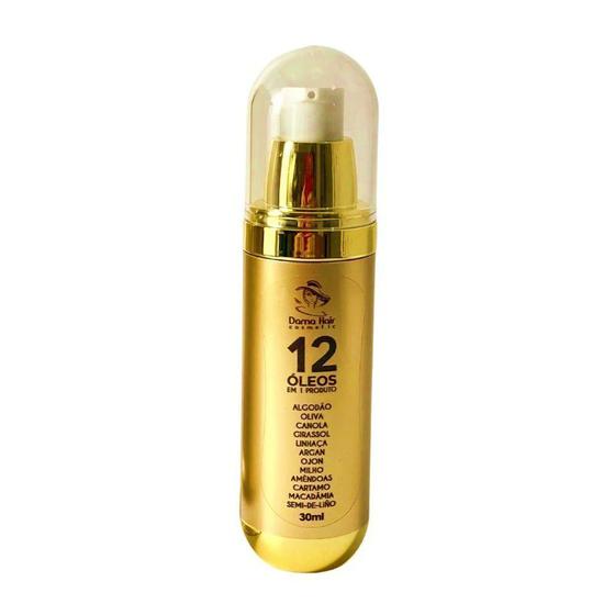 Reparador de Pontas 12 Óleos Em 1 Dama Hair 30ml
