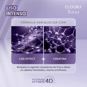 Eudora Kit Siàge Liso Intenso Shampoo + Condicionador + Máscara Capilar + Selante Finalizador (4 itens)