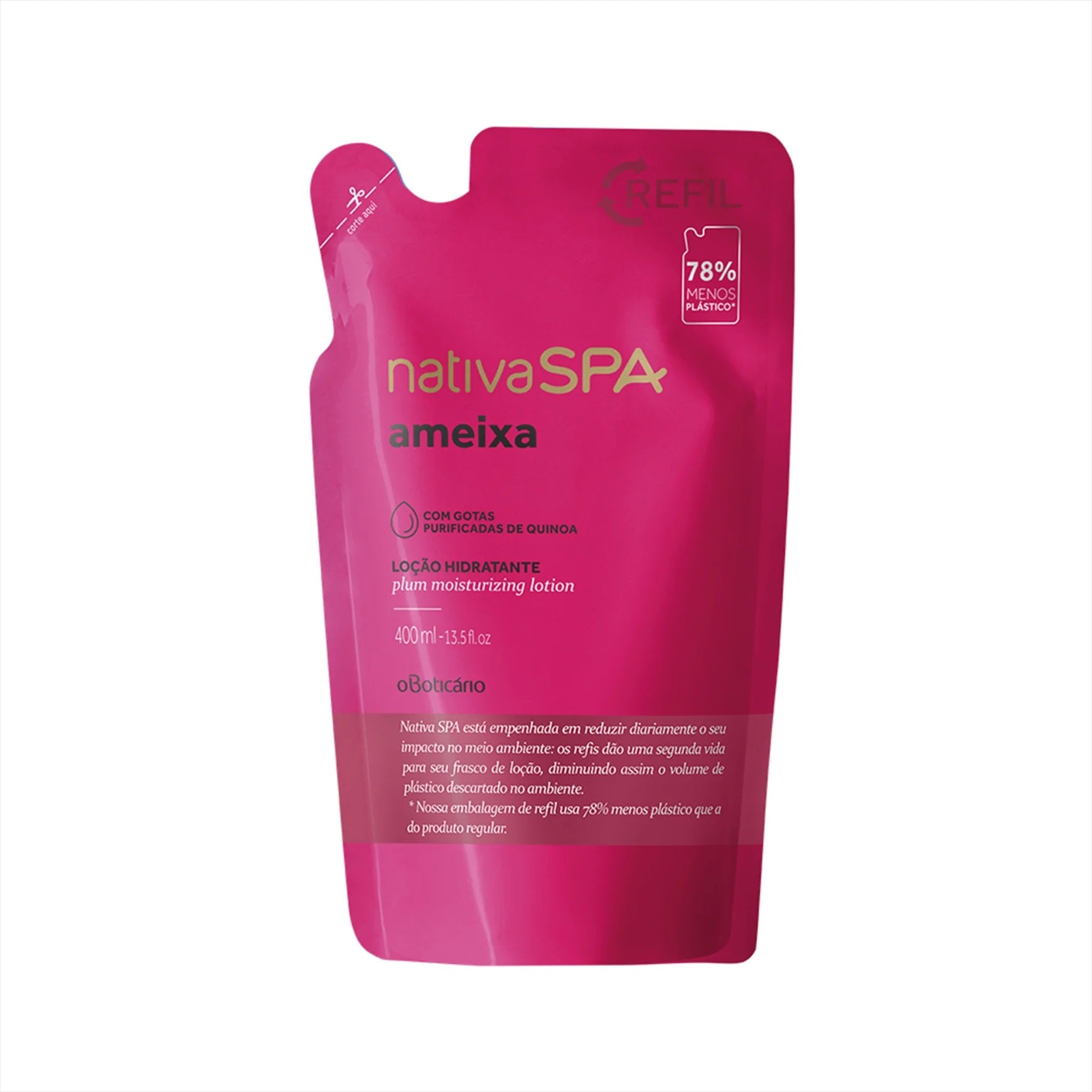Nativa SPA Refill Moisturizing Deodorant Body Lotion Plum - 400 ml
