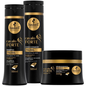 Kit Haskell Cavalo Forte 300 - Shampoo, Condicionador & Máscara