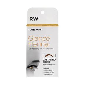 Henna para Sobrancelhas Glance Castanho Escuro - Rare Way