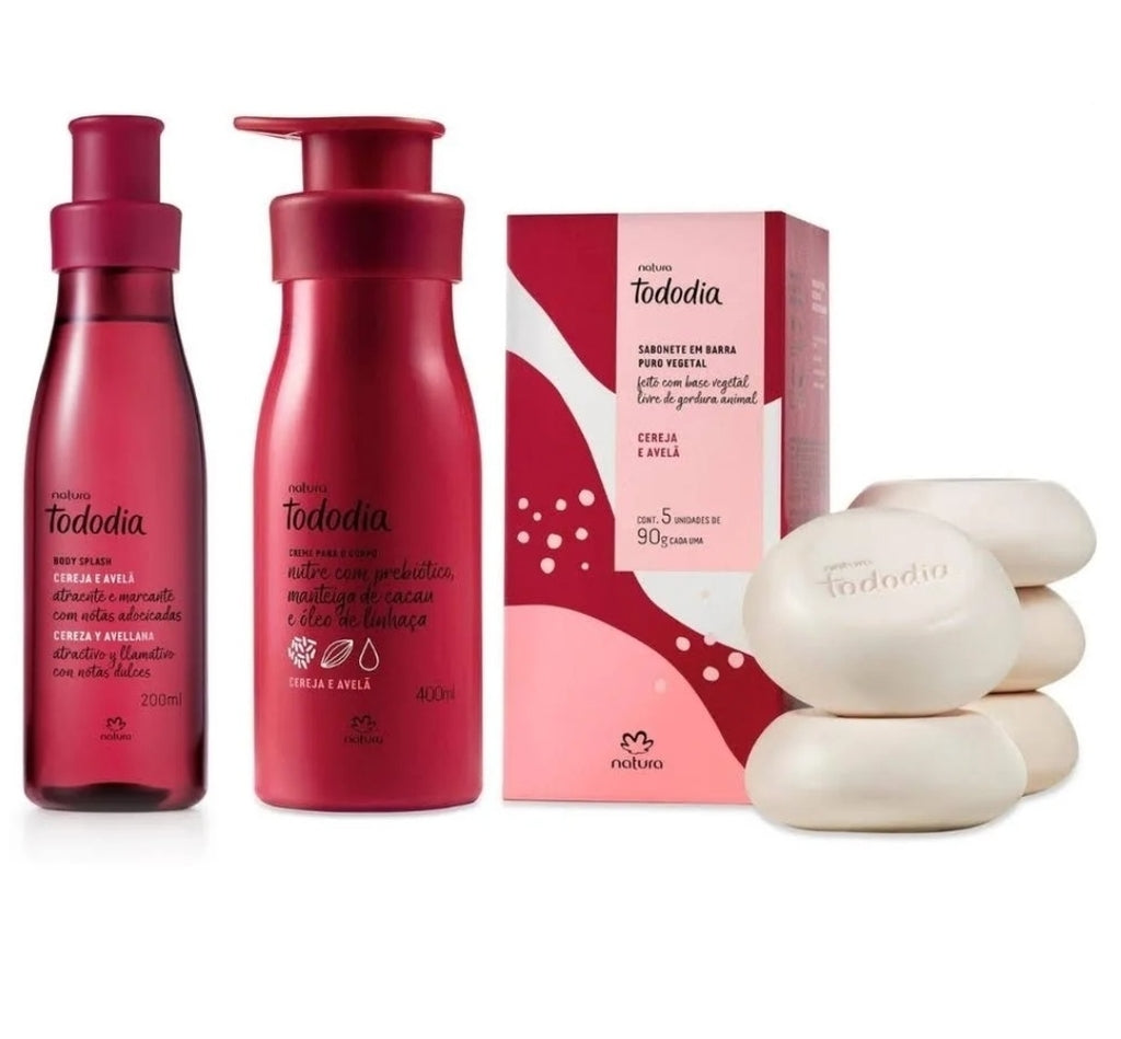 kit Natura Tododia Cereja e Avelã