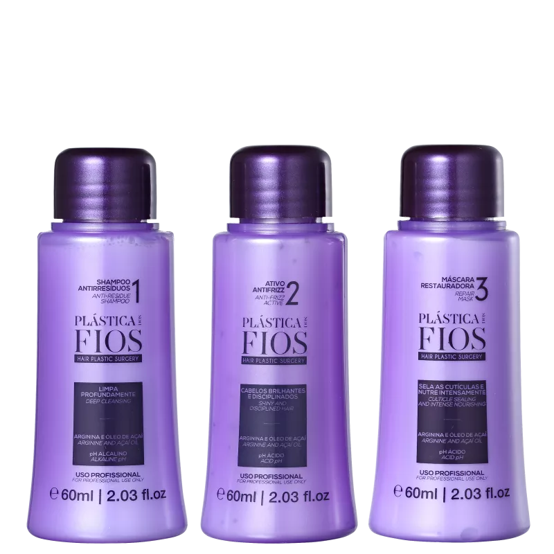 Kit Cadiveu Professional Plástica dos Fios Alinhamento Mini (3 Produtos)