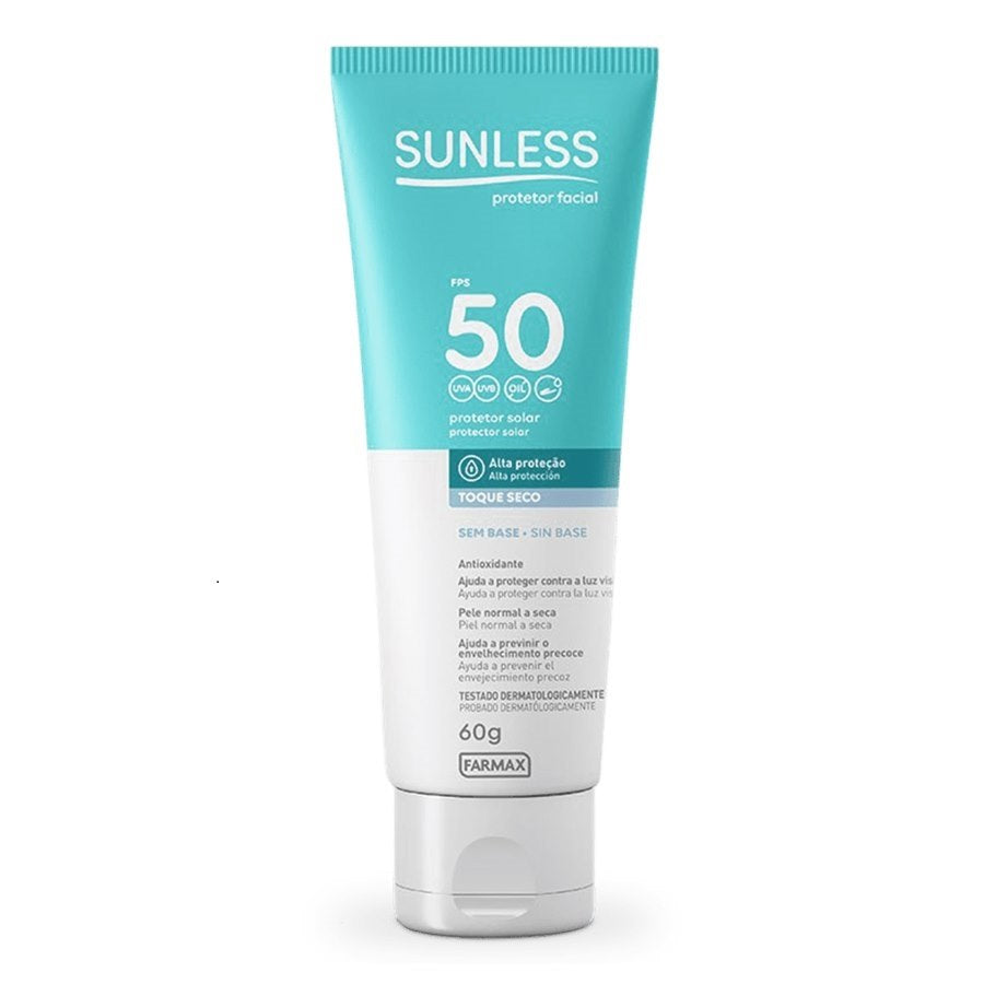 Protetor Solar Facial Fps50 Sunless Com Base 60g Toque Seco Cor Sem Cor / Sem Base
