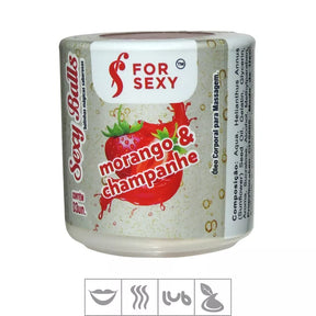 BOLINHA BEIJÁVEL SEXY BALLS 3UN (ST732) - MORANGO C/ CHAMPAGNE