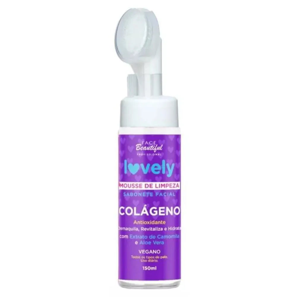 Mousse de Limpeza Sabonete Facial Colágeno Lovely - 150ml