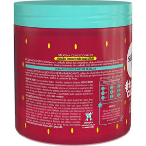 Gelatina Morango #todecacho Kids Desembaraçante - 550g