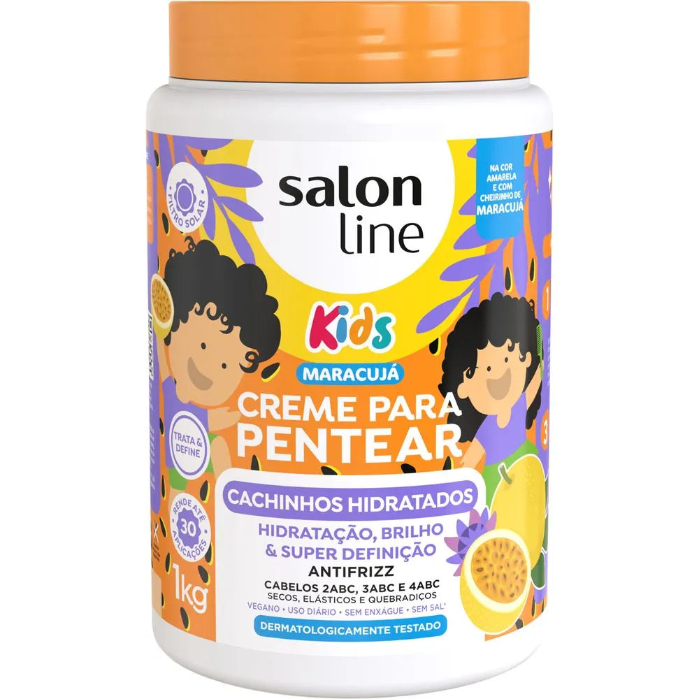 Creme De Pentear Salon Line Kids Cachinhos Hidratados Maracujá - 1kg