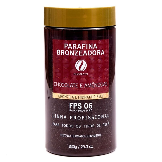 Parafina Bronzeadora Chocolate e Amêndoas 830g Duotrato