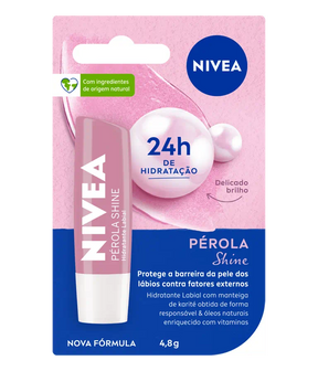 Hidratante Labial Pérola Shine NIVEA - 4,8g