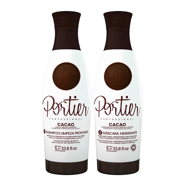 Escova Progressiva Portier Cacao Fine - Kit 2x1L