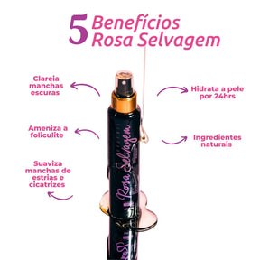 Rosa Selvagem Óleo Clareador Corporal - 100ml