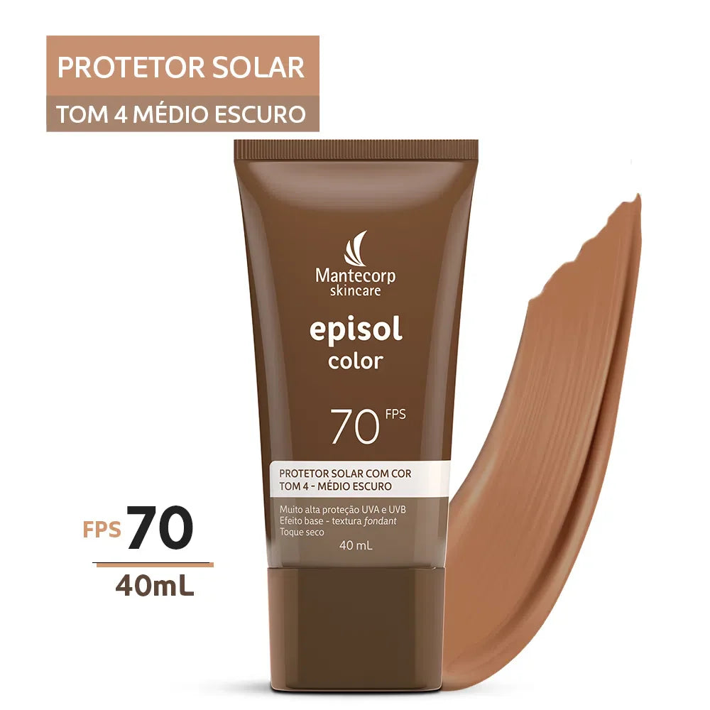 Protetor Solar Episol Color Com FPS 70 - 40 ml