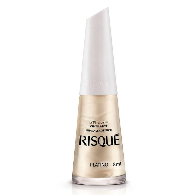 Esmalte Risqué Cintilante Platino - 8ml